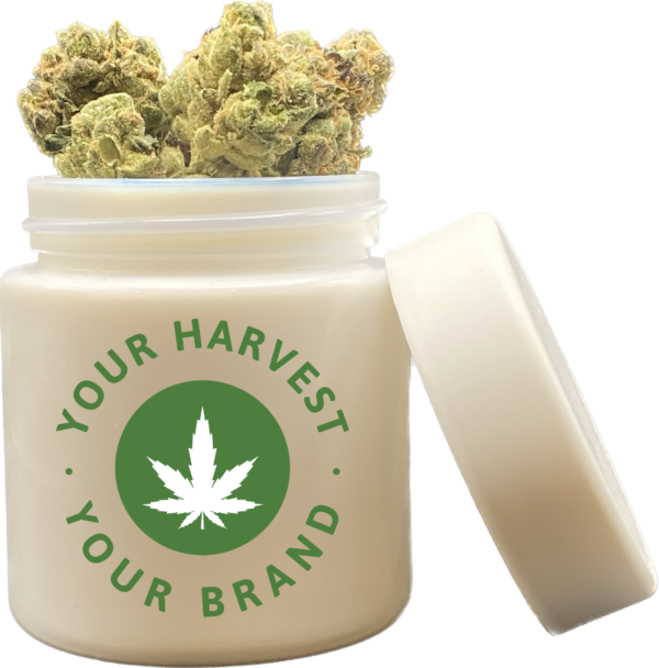 Your Harvest Your Brand, on Glass Jar